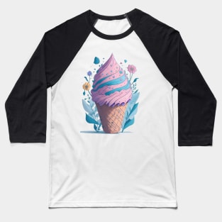 ice cream graffiti illustration Baseball T-Shirt